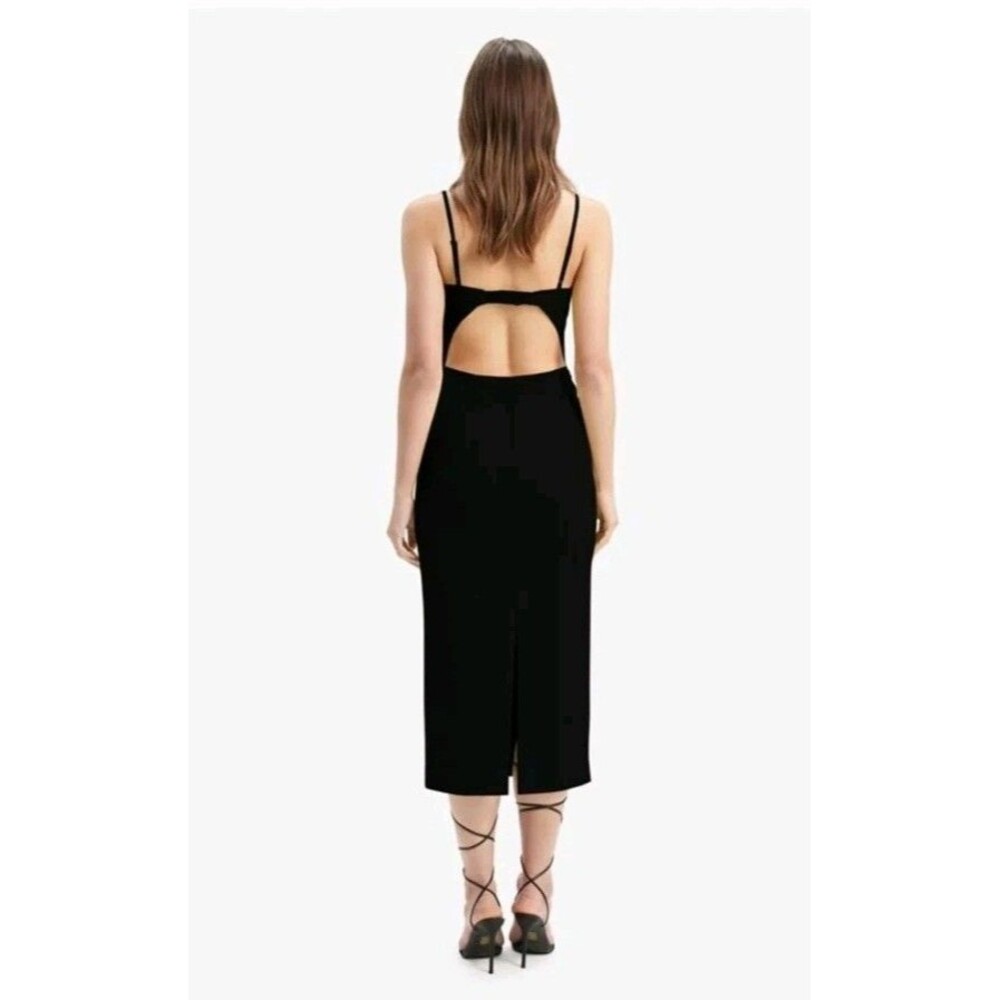 Bardot Vienna Bustier Midi Dress Black Classic Size 6/Medium Sexy Valentine's - Picture 4 of 14